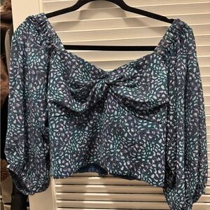 Stylish Blue and Purple Women's crop Top